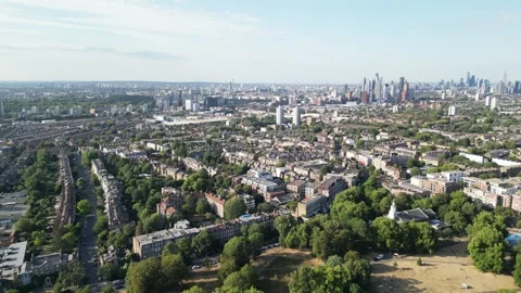 Area view of Clapham, 26th July 2026 , 3pm , London Stock Footage 340478723