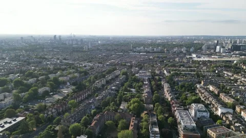 Area view of Clapham, 26th July 2026 , 3pm , London Stock Footage 340478735