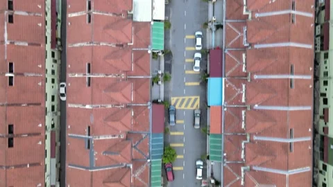 Area view of Housing area in Perdana College Heights Stock Footage 149280400