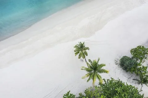 Areal drone top down view Phuket, Thailand. Tropical beach paradise with beac Stock Photos