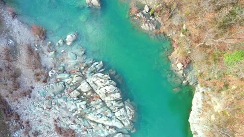 Areal drone view of Arno River in Tuscany Italy from up 스톡 동영상 168590696