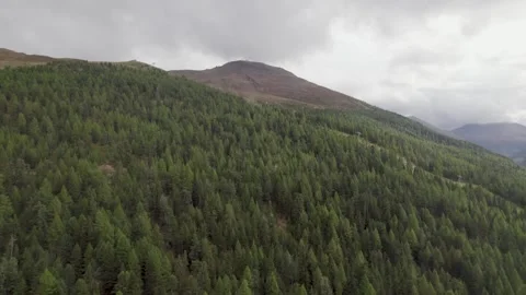 Areal footage of mountain landscape with clouds Video stock 252151320