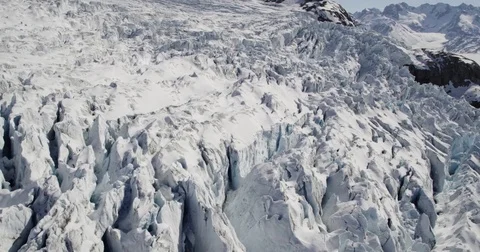 Areal glacier scenic shot Greenland Stock Footage