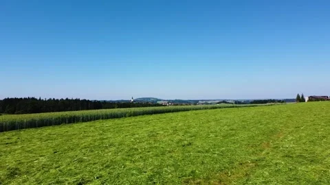 Areal of the landscape in Upper Austria Stock Footage 157850170