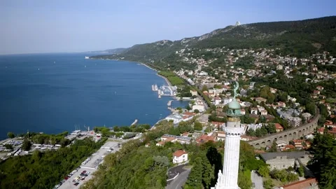 Areal of the lighthouse of trieste Stock Footage 262254488