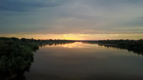 Areal shot of Vistula river 動画素材 78539440