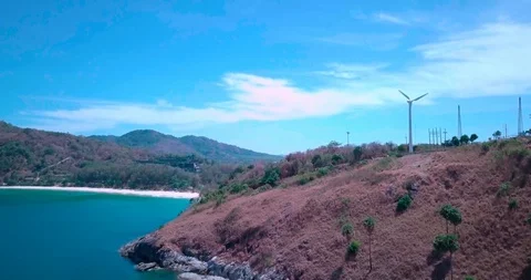 Areal view beach in Phuket Stock Footage