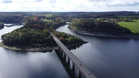 Areal view to a bridge 스톡 동영상 219260356