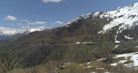 Areal view of Col du Simplon switzerland Video stock 111036929