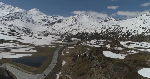 Areal view of Col du Simplon switzerland Stock-Footage 111037079