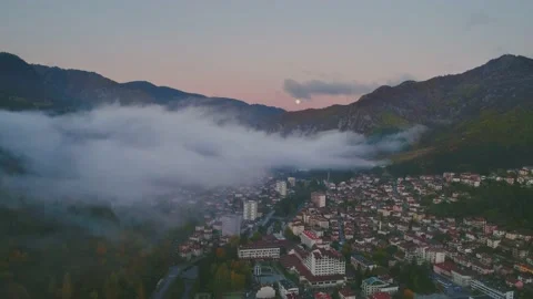 Areal View of Devin Bulgaria Stockbeeldmateriaal 142874651
