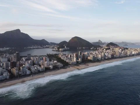 Areal view of Leblon beach and Lagoa, Rio de Janeiro Stock Photos