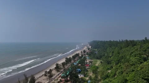 Areal View of Nature Consisting Sea and Mountain Video stock 291951663