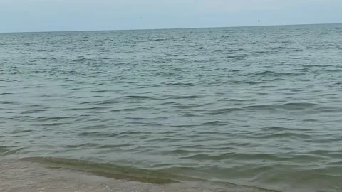 Areal view Soft ocean wave on tropical sandy beach in summer Stock Footage 164876633