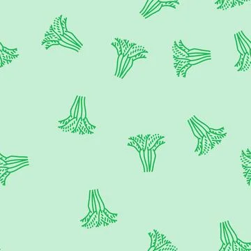 Areca palm tree line seamless pattern Stock Illustration