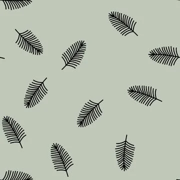 Areca palm tropical leaf vector seamless pattern イラスト素材