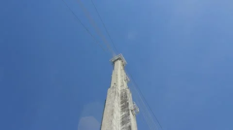 Arecibo radio observatory support tower 1 Stock Footage