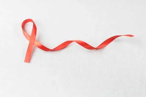 Ared ribbon support_aids8343 Stock Photos
