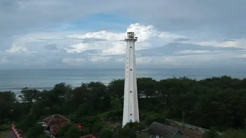 An areial lighthouse Stock Footage 239807028