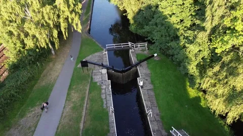 Areial view Forge Locks 03 12.7.2026 Stock Footage 339456307