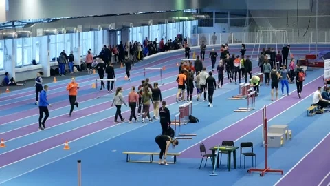 Arena for athletes. Stock Footage 185438671