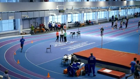 Arena for athletes Stock Footage 185438794