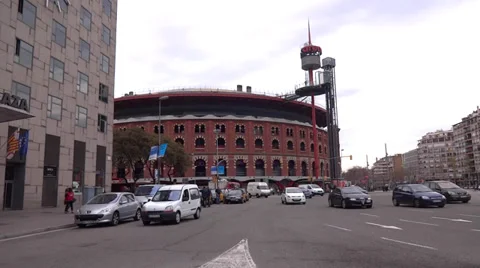 Arena of barcelona Stock Footage 35596914