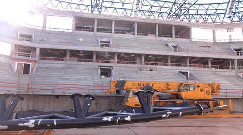 Arena building construction Stock-Footage 34648671