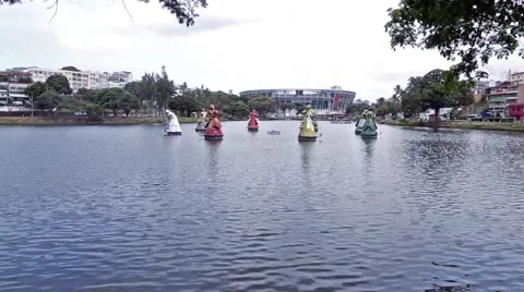Arena Fonte Nova, Dique do Tororo, Orixas statues in Salvador, Brazil Stock Footage 44058739