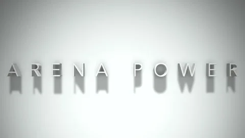 Arena power 3D title animation with shadows on a white background Vídeo Stock 297003822