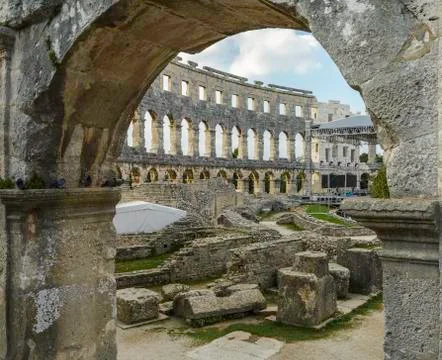 The Arena in Pula Stock Photos