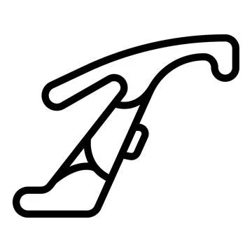 Arena racetrack icon outline vector. Start finish Stock Illustration