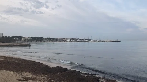 This is the Arenal beach Stock Footage 128135004