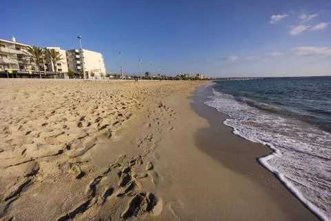 Arenal beach. Mallorca. Islas Baleares. Spain. Arenal beach. Mallorca. Isl... Stock Photos