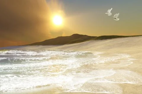 Ares seascape Stock Illustration