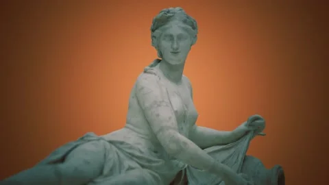 Aretheus white marble statue Vidéo 143396995