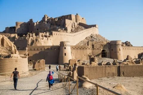 Arg e Bam, the largest adobe building in the world. Bam, Iran. Stock Photos