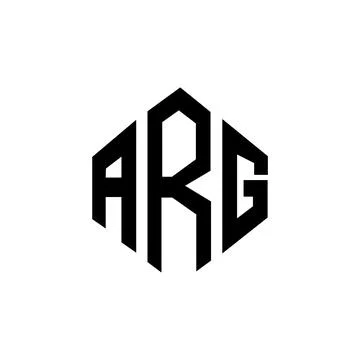 ARG letter logo design with polygon shape. ARG polygon and cube shape logo .. Stock Illustration