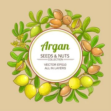 Argan vector frame Stock Illustration
