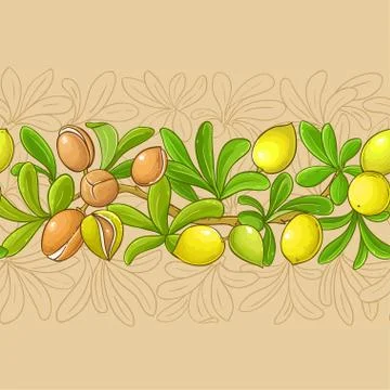 Argan vector pattern Illustrazione stock
