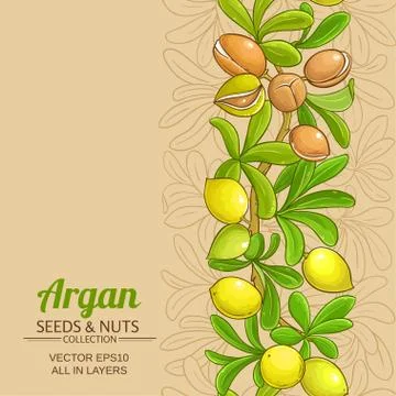 Argan vector pattern Illustrazione stock