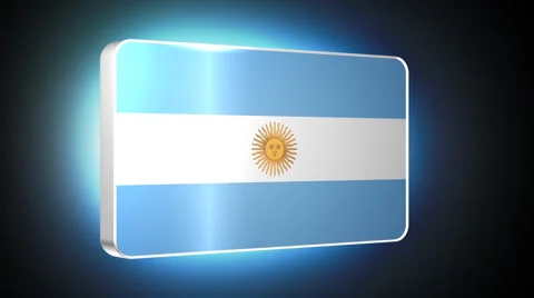 Argentina 3d flag Stock Footage 959601
