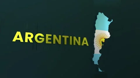 Argentina 3d Map Stock Footage 279729224