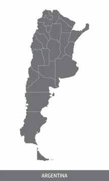 Argentina administrative map Stock Illustration