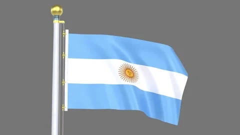 Argentina Animated flag Closup Video stock 329105671