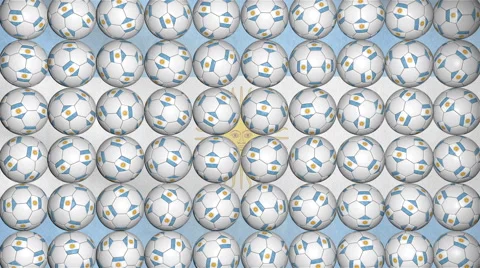 Argentina background rows random rotations on flag Stock Footage 42218325