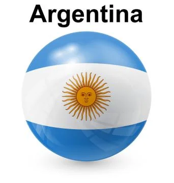 Argentina ball flag Stock Illustration