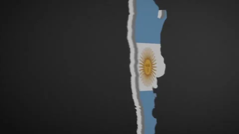 Argentina Border Map Intro Animation Stock Footage 206437611