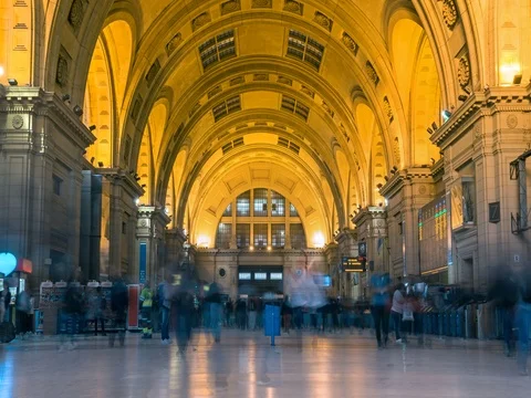 Argentina Buenos Aires time-lapse railway station Constitucion at rush hour 4K Stock Footage 75009130