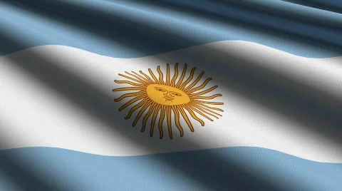 Argentina Close-up flag - HD Loop Stock Footage 623168